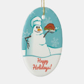 Ornement de Noël de dîner de dinde de chef de (Droite)