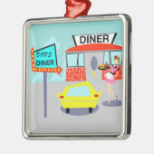 ornement de Noël de dîneur des années 1950 (Gauche)