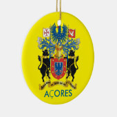 Ornement de Noël de drapeau des Açores (Droite)