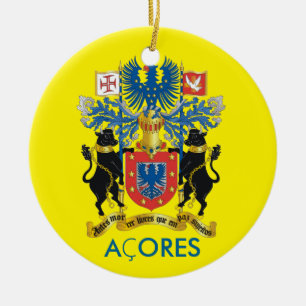 Ornement de Noël de drapeau des Açores