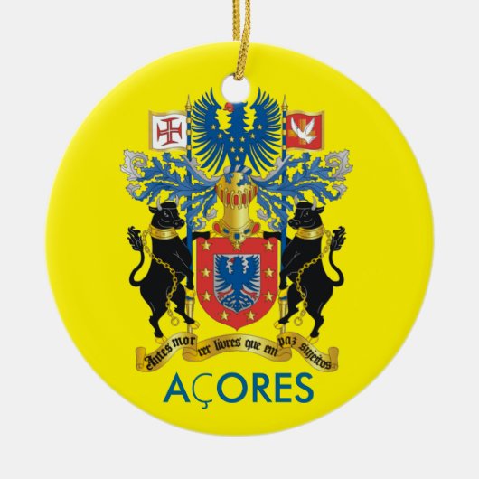 Ornement de Noël de drapeau des Açores (Devant)