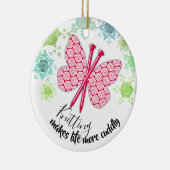 Ornement de Noël de fil de papillon d'aiguilles de (Droite)