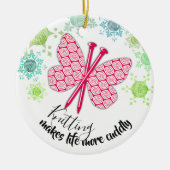 Ornement de Noël de fil de papillon d'aiguilles de (Devant)