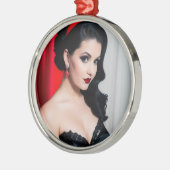 Ornement de Noël de Fille Goth Joyeuse Fête (Gauche)