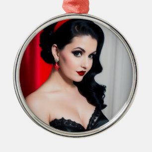 Ornement de Noël de Fille Goth Joyeuse Fête