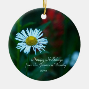 Ornement de Noël de fleur sauvage de marguerite
