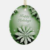 Ornement de Noël de Fleurs vertes (Droite)