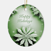 Ornement de Noël de Fleurs vertes (Gauche)