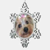 Ornement de Noël de flocon de neige de Yorkie (Vue impression)