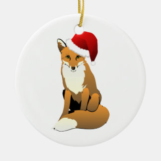 Ornement de Noël de Fox de Père Noël