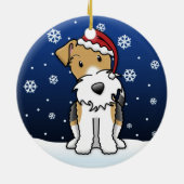 Ornement de Noël de Fox Terrier de fil de bande (Dos)