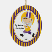 Ornement de Noël de frère de joueur de football (Droite)