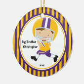 Ornement de Noël de frère de joueur de football (Gauche)