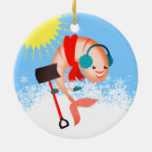 Ornement de Noël de fruits de mer de pelle à neige (Dos)