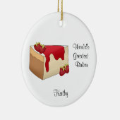 Ornement de Noël de gâteau au fromage de fraise (Droite)