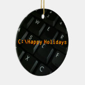 Ornement de Noël de geek de Noir-Clavier (Droite)