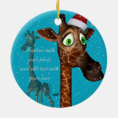 ornement de Noël de girafe (Dos)