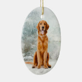 Ornement de Noël de golden retriever (Droite)