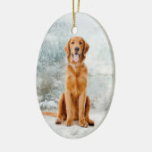 Ornement de Noël de golden retriever (Gauche)