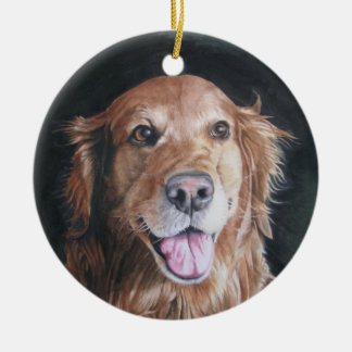 Ornement de Noël de golden retriever