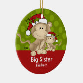 Ornement de Noël de grande soeur de singe de Père (Droite)