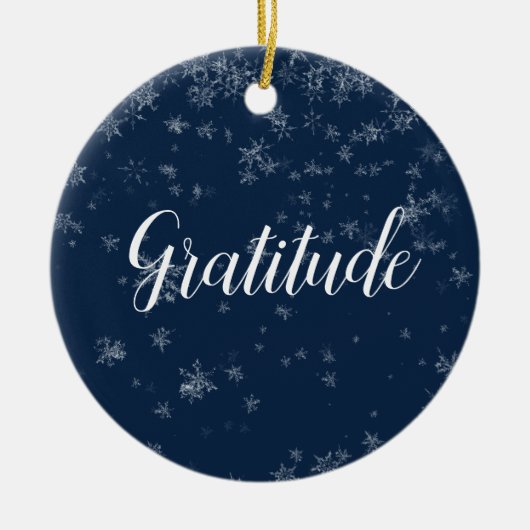Ornement de Noël de gratitude (Devant)
