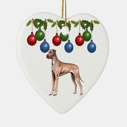 Ornement de Noël de great dane (Droite)