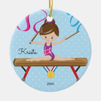 Ornement de Noël de gymnastique de gymnaste de