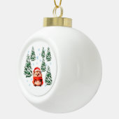 Ornement de Noël de hérisson, flocon de neige de c (Droite)