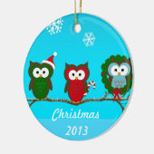 Ornement de Noël de hibou (Gauche)