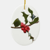 Ornement de Noël de Holly Berries (Devant)