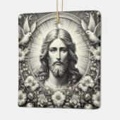 Ornement de Noël de Jésus Etched Art (Gauche)