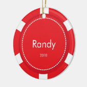 Ornement de Noël de jeton de poker (Gauche)