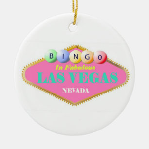 Ornement de Noël de joueur de bingo-test