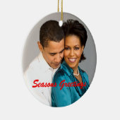 Ornement de Noël de Joyeuses Fêtes d'Obama (Droite)