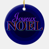Ornement de Noël de Joyeux Noel (Dos)