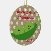 Ornement de Noël de jumelles de fille premier (Droite)