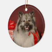 Ornement de Noël de Keeshond (Gauche)