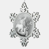 Ornement de Noël de Kitty de flocon de neige (Vue impression)