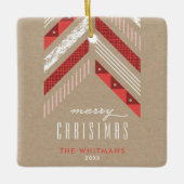 Ornement de Noël de la bande de Herringbone - Crim (Devant)
