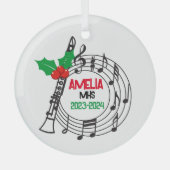 Ornement de Noël de la bande Marching Clarinet (Recto)