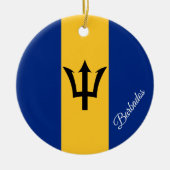 Ornement de Noël de la Barbade, Drapeau de la Barb (Devant)