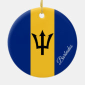 Ornement de Noël de la Barbade, Drapeau de la Barb (Dos)