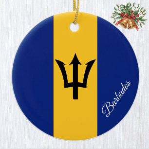 Ornement de Noël de la Barbade, Drapeau de la Barb
