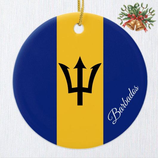 Ornement de Noël de la Barbade, Drapeau de la Barb