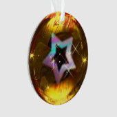 Ornement de Noël de la bulle d'or Star (devant)