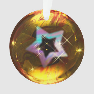 Ornement de Noël de la bulle d'or Star