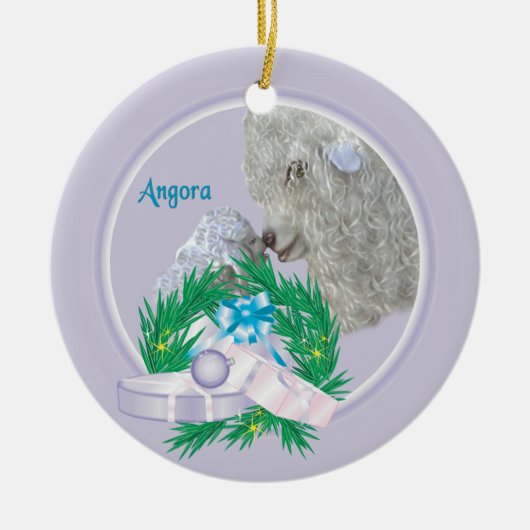 Ornement de Noël de la Chèvre d'Angora (Devant)