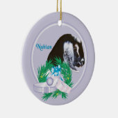 Ornement de Noël de la couronne de chèvre nubienne (Droite)