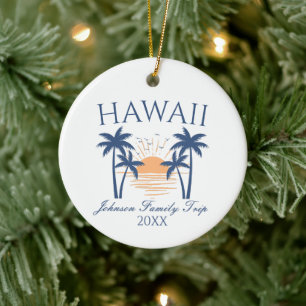Ornement de Noël de la famille Hawaii